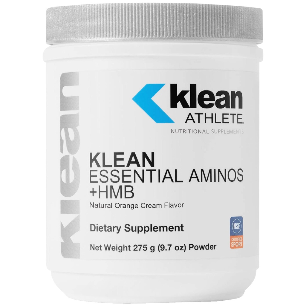 Klein Atleet Klein Essential Aminos + HMB - Blend of Essential Amino Acids - with HMB, Vitamine D3 & Glutamine for Lean Muscle Mass - 9,7 Ounces - Natural Orange Cream Flavor