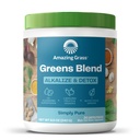 Verbazingwekkende Gras Greens Blend Alkalize & Detox: Smoothie Mix, Reinigen met Super Greens & Beetwortelpoeder, Digestieve Enzymen, Prebiotica & Probiotica, 30 Servers (Verpakking mei Vary)