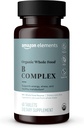 Elementen Organic Whole Food B Complex, 98% Whole Food Source, Dieet en andere ingrediënten afgeleid van hele voedingsmiddelen, 60 tabletten
