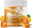 Magnesium Glycinate Zachte Kauwen Supplement,Chewable Suikervrije Kalium Magnesium Kauwen met Magnesium Glycinate, Vitamine D, B6, en CoQ10 voor Kalmte Ondersteuning & Slapen voor Volwassenen, 60 dagen Supply-Orange