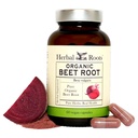 Kruidenwortels Biologische Beetwortelpoeder Capsules - 1.500mg per portie - Gecertificeerd USDA Organic - Non-GMO - 60 Graaf Vegan Capsules