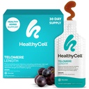 HealthyCell Telomere Lengte Supplement - Anti-Aging Telomere Verlengen Supplementen met Phytonutriënten & Vitaminen voor Cellular Health - AC-11, Astragalus & Resveratrol - 30 Gel Packs, Druivengearomatiseerd