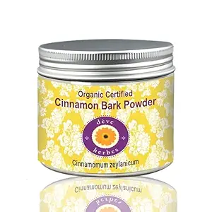 Deve Herbes Pure Cinnamon Bark Powder (Cinnamomum zeylanicum) Organisch voor persoonlijk gebruik 200gm (7.05Oz)