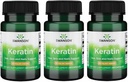 Swanson Keratine (van Tibetaanse Wol) - Natural Supplement Promoting gezonde gewrichten, haren, huid en nagels - Helpt voedende gezonde Connective Weefsel - (60 capsules, 50mg Elke) (3 Pack)