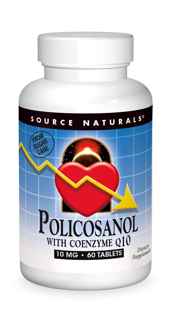 Bron Naturals Policosanol met Co-enzym Q10 10 Mg Tablet, 60 Tellen