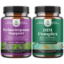 Bundle of Complete Perimenopause Supplement voor vrouwen met Maca Root Vitex Berry & Black Cohosh en Pure DIM Supplement met Bioperine - Diindolylmethaan Testosteron Complex met Broccoli Florets