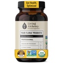 Levend Alchemie Gut Health Supplementen voor mannen en vrouwen - Uw Flora Probiotic Professional Digestie Supplement met Gefermenteerd Soja, Prebiotica, Digestieve Enzyme - Vegan, Non-GMO, 60 stuks