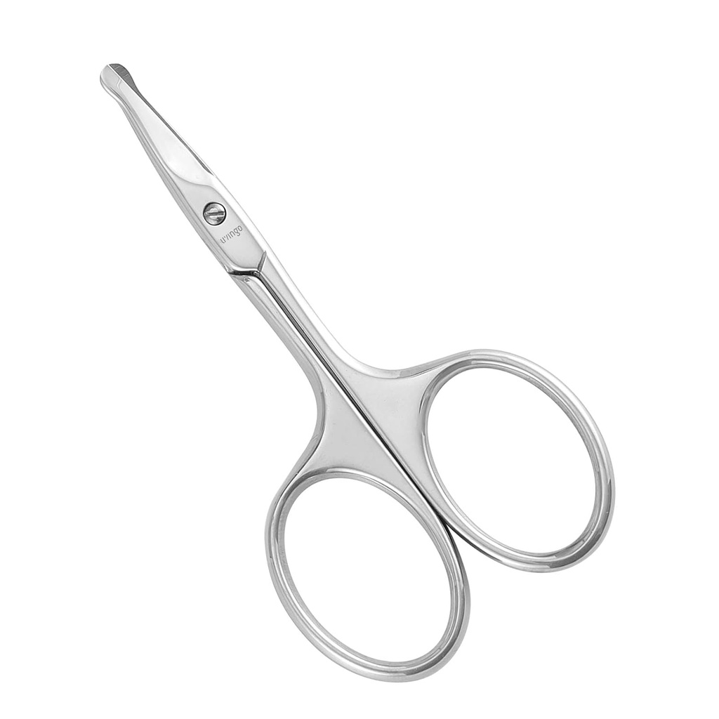 LIVINGO 3,75" afgeronde gebogen neus haarschaar, Premium roestvrij staal veiligheid kleine mesjes gebruiken voor manicure cuticle trimmen gezichtshaar, wenkbrauw, droge huid
