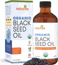 Organic Black Seed Oil (Nigella Sativa, Cumin Seed) Cold Pressed Non-GMO, 8 oz Glass Bottle Source of Essential Fatty Acids, Omega 3 6 9'