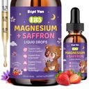Magnesium Glycinate Liquid Drops, 1000mg Magnesium Glycinate, Citrate & Threonate with Cellulose Fiber, L-Theanine, Vitamine B & C for Sleep, Muscle, Energy & Relaxation, Sugar-Free Lemon Flavor