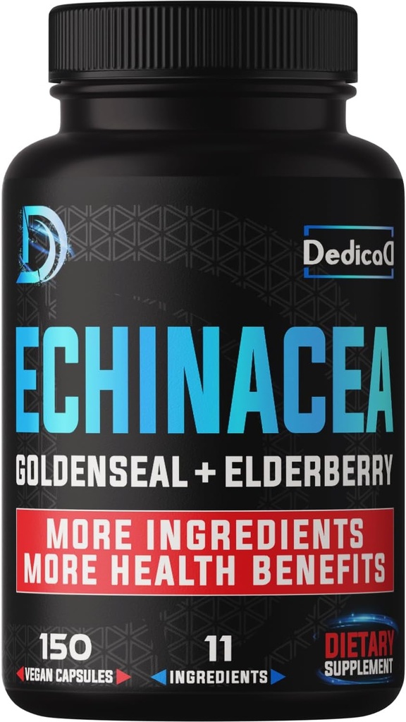 Immune Defense Support Suppement - All-in-1 11 Kruiden Blend van Echinacea, Goldenseal, Vlierbes, Camu, Ginger, Thyme, Chaga, Reishi, Burdock, Acerola - 5 maanden levering - 150 Capsules