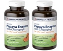 American Health Papaya Enzyme met Chlorofyl Kauwtabletten - 600 Tel (200 Total Servings) (Pack of 2)