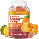 Calcium Magnesium Supplement Gummies voor volwassenen: Calcium citraat 600 mg met vitamine D3 & K2 voor vrouwen Mannen - Ondersteunt B0ne Kracht, Beter Zzz, Spieren, Energie & Immune (60 Tel.)