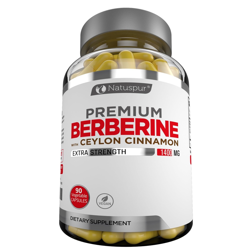Premium Berberine HCL Plus Ceylon Cinnamon 1400mg 
