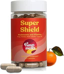 Schimmels Superschild - Paddestoelen - Chaga, Maitake, Reishi, Shiitake, en Turkije staart Paddenstoelen, Vitamine C, Zink, Zwarte Vlierbes, Antioxidanten - Immune Support (60 Capsules)