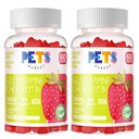 Huisdieren Zuiverste Glucosamine Chondroïtine Gummies met MSM & Vlierbes Extra sterkte - Gezamenlijke ondersteuning, Antioxidant Immune Ondersteuning Supplement voor volwassenen, mannen & vrouwen.(2 Pack) Aardbei