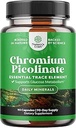 Chroom Picolinaat 200mcg minerale supplementen - Natural Chromium Supplement voor Sugar Balance Spiergroei Hersenen Booster Hart Gezondheid - Natuurlijke pre-workout voor mannen en vrouwen