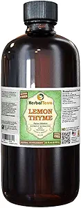 Citroenthym (Thymus x Citriodorus) Glyceriet, Organisch gedroogd Kruidenalcoholvrij Liquid Extract (Brand Naam: HerbalTerra, Trots Made in USA) 32 fl.oz (0,95 l)