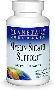 Planetaire kruiden Myelin Schedel Ondersteuning 820 mg, Herbal-Nutrient Zenuwstelsel Ondersteuning, 180 tabletten