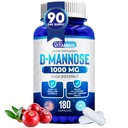 We houden van vitamines D-Mannose 1000mg Capsules - 180 Eenvoudig doorslikken Veggie Capsules - Cranberry D Mannose Supplement Helpt ondersteuning Blader en urinetrek gezondheid