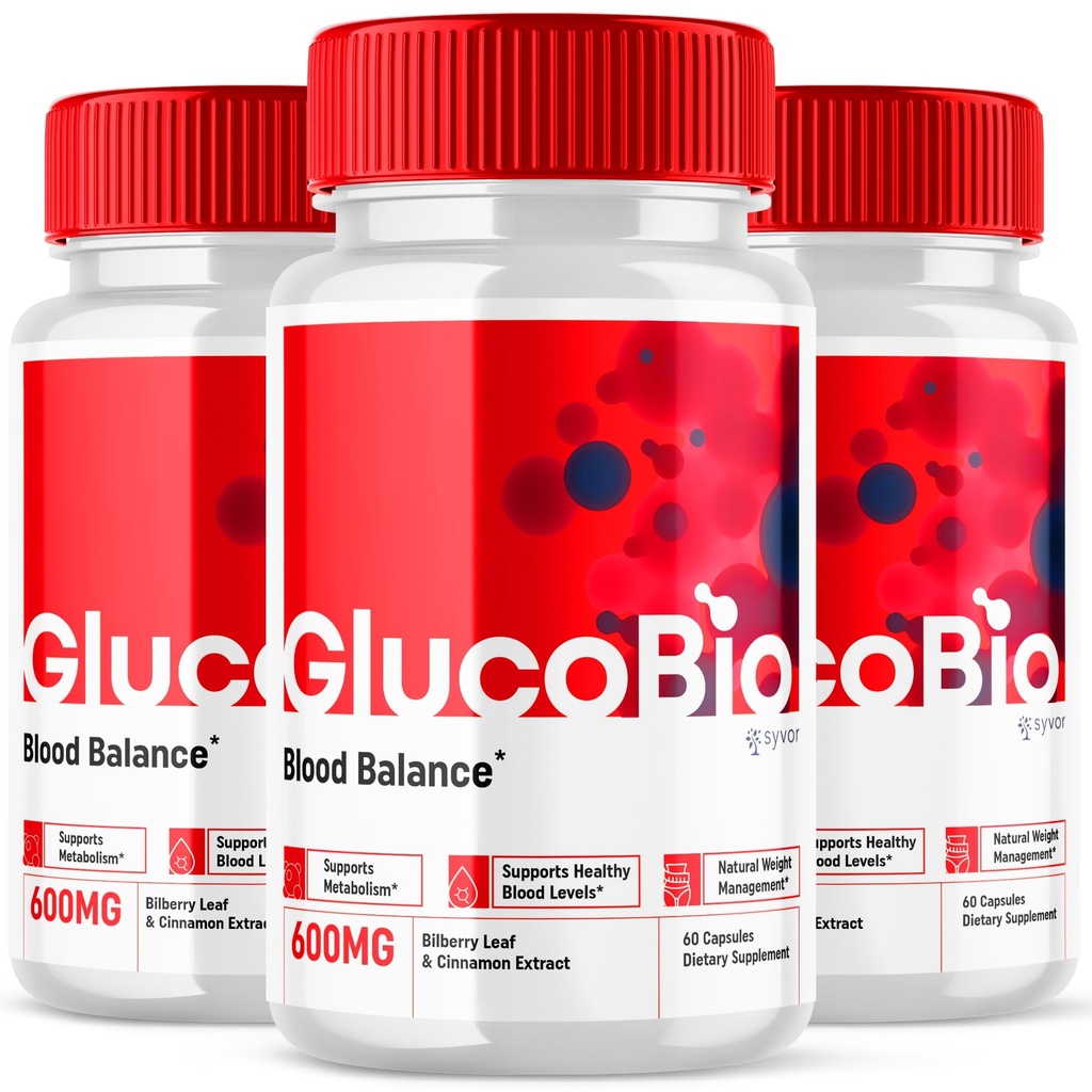 (3 Pack) Glucobio Capsules, Gluco Bio Advanced Glyco Support Formula Pills, Glucobio Extra Strength Supplement, Glucobio Natural Ingrediënten Glycogen Support, Gluco Bio Glycogen Reviews (180 Capsules)
