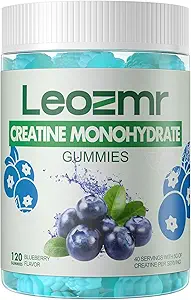 Creatine Monohydrate Gummies 5000mg for Men & Women, Chewables Creatine Monohydrate Supplement(120 Count)- Blueberry 120 Gummies