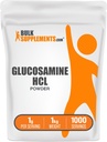 BulkSupplements.com Glucosamine HCl Powder - Glucosamine Supplement, Joint Support Supplement - Glutenvrij, 1g per portie, 5kg (pakket van 5) (11 lbs)