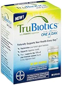 TruBiotics Daily Probiotic, 30 capsules - Glutenvrij, sojavrij Digestief + Immune Health Ondersteuningssupplement voor mannen en vrouwen (pakket van 6)