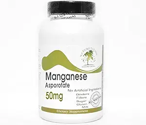 Mangaan Asporotaat 50mg ~ 200 Capsules - Geen additieven ~ Naturetitie Supplementen