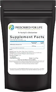 Voorgeschreven voor het leven N acetaat L Glutaminepoeder, Pure L Glutamine Aminozuren Supplement (2oz / 56g)