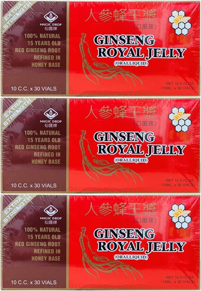 3 Dozen Magic Drop Ginseng Royal Jelly (30 flacons), totaal 90 flacons