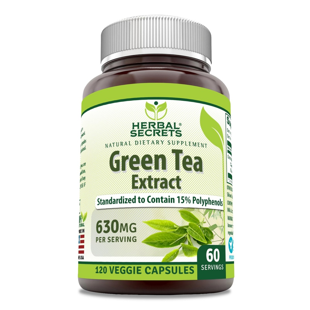 Kruidengeheimen Groene thee Extract 630 Mg Per Serving 