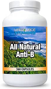 LifeSource Vitaminen Alle natuurlijke anti-B voor Immune Support, 14 Alle natuurlijke Ingrediënt met Echinacea & Knoflook Extract, 360 Immune Defense Capsules