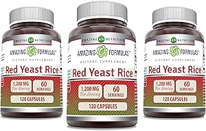 Verbazingwekkende Formules Red Gist Rice 1200mg Per Serving Capsules Supplement 