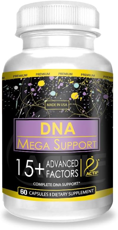 ACTIF DNA Mega Ondersteuning met 15+ Geavanceerde Factoren - Niet-GMO, Fast-Acting, Made in USA, 60 Tellen