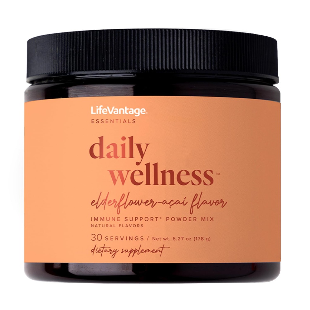 LifeVantage Daily Wellness Immune Support Drink Mix, Sweet Flavor of Elderflower-acai 178g 30 Servings