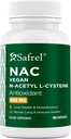 Safrel N-Acetyl-L-Cysteine (NAC) Capsules, 600mg, 180 Count, Respiratory, Immune, Liver Health Potent antioxidant Support, Free-radicals, Easy to Absorb, Non-GMO, Gluten Free