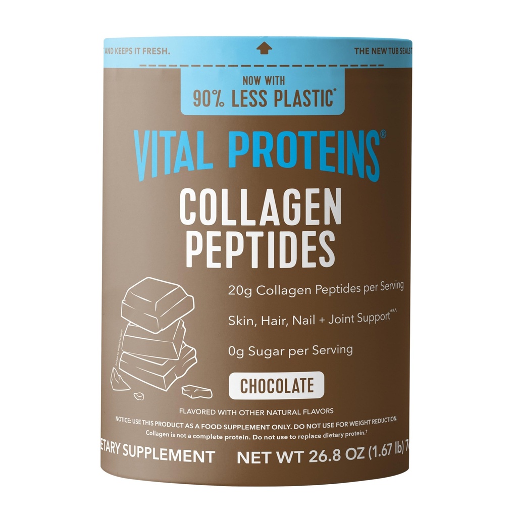 Vital Proteins Collagen Peptides Powder Supplement, Hydrolyzed Collagen for Skin, Hair, Nails & Joints, Chocolate, 28 Servings