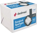 Dealed 4" x 4" Chirurgische Sponges, 8-Ply, Non-Woven Absorberende Gauze Sponges for Wound Care, EHBO Kits and Medical Facilities, 200 Count (Pack of 1)