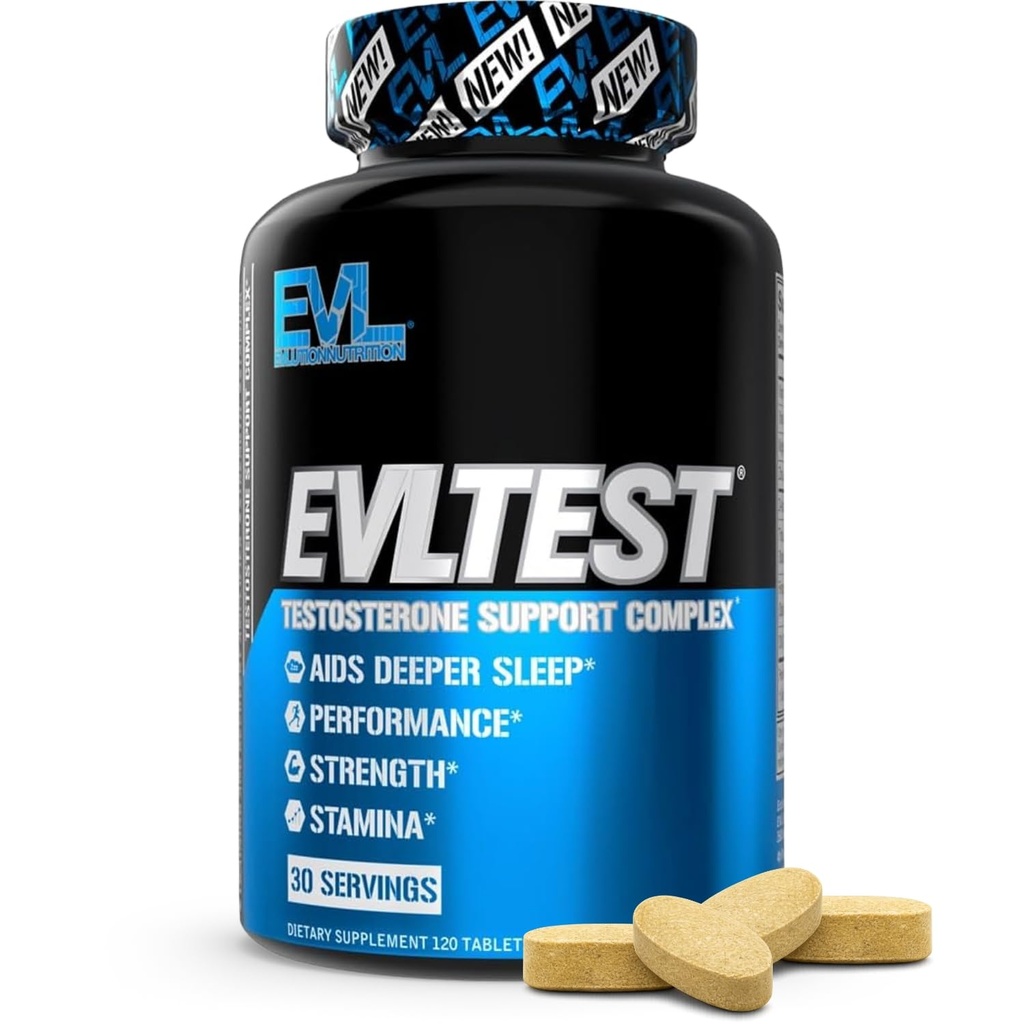 EVL Complete Testosteron Booster voor mannen - Post Workout Herstel Testosteron Supplement met DIM Plus D asparaginezuur en Tribulus - EVLTest Estrogen Blocker voor mannen Post Workout Supplement