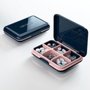 Travel pil case, pil Box - Acedada Portable Pill Holder, Travel pil container pil drager voor portemonnee, waterdichte Compact Medicine Organizer Box, blauw