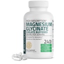 Bronson Magnesium Glycinate 200 MG per portie gecheleerd voor hoge absorptie, zacht op maag, niet-GMO, 240 Vegetarische Capsules