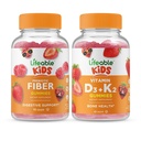 Levensbaar Prebiotic Fiber Kids + Vitamine D3 + Vitamine K2 Kids, Gummies Bundle - Grote Proeverij, Vitamine Supplement, Glutenvrij, GGO-vrij, Kauwgom