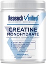 Onderzoek Geverifieerd Creatine Monohydraat - Ondersteuning Optimale Spiergroei, Verbeteren Performance - 5000mg Creatine Monohydraat - BioPerine - 60 Servers - Unflavored - Vegan