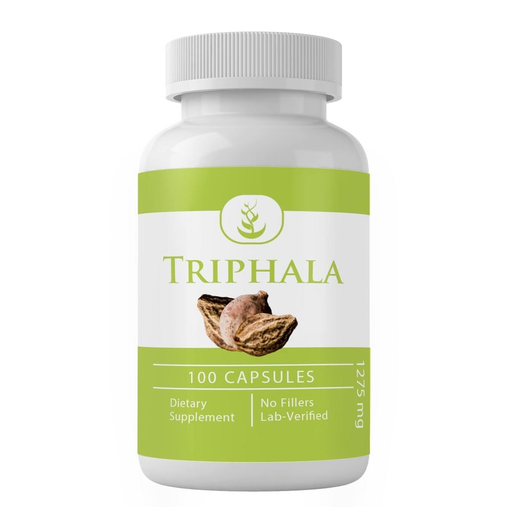PURE ORIGINEEL INGREDIËNTEN Trifala poeder, (100 capsules) Altijd zuiver, Geen additieven of fillers, Lab geverifieerd