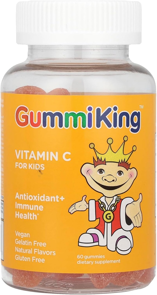 Gummi King Vitamine-C Supplement, Oranje, 60 Tellen