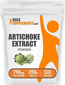 BulkSupplements.com Artichoke Extract Powder - Herbal Supplement, Artichoke Supplement - Vegan & Glutenvrij, 750mg per portie, 250g (8.8 oz) (verpakking van 1)