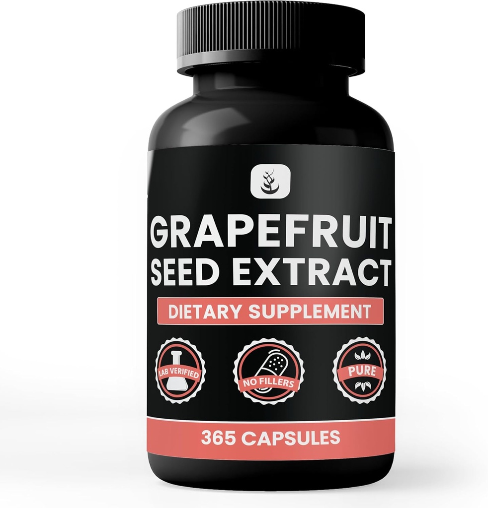 PURE ORIGINEEL INGREDIËNTEN Grapefruitzaadextract (365 capsules) Geen Magnesium of rijstvullers, altijd zuiver, Lab geverifieerd