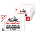 Fisherman's Friend Cough Drops, Cough Suppressant en Sore Throat Lozen, Original Extra Strong, 10mg Menthol, 228 Drops (6 Packs of 38)