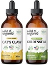 Wild & Organic Cat's Claw Tinctuur 4 fl oz & Goldenseal Tinctuur 4 fl oz